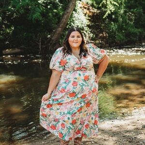 Beautiful Pink Floral Dress
